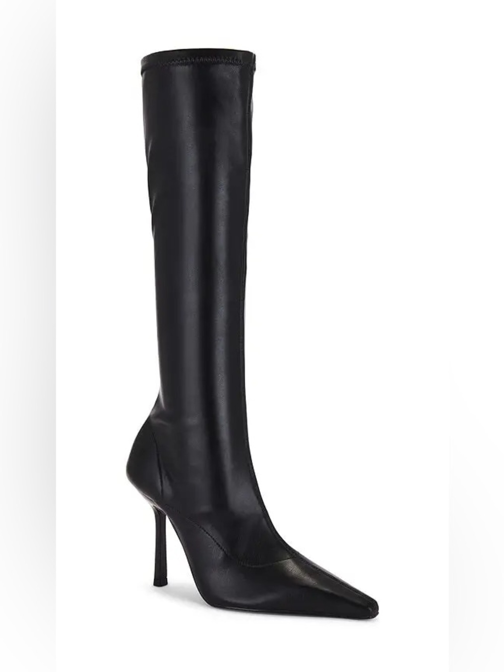 RAYE
Alexandra Knee High Boots
Women's Black Stiletto Pointed-Toe Boots